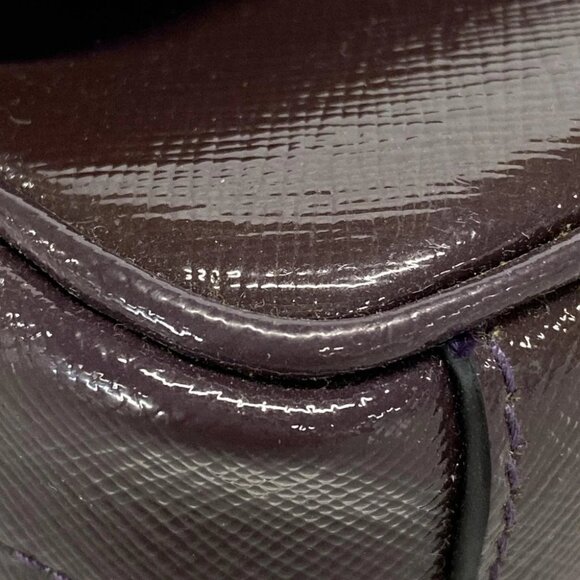 Auth PRADA Purple Patent Leather Shoulder Bag - Picture 8 of 14